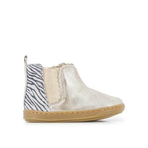 SHOOPOM / HIVER 2021 / BOUBA JODZIP / DUST/ZEBRA + CAOUTCHOUC / OFF WHITE/PLATINE