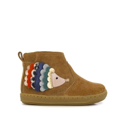 SHOOPOM / HIVER 2021 / BOUBA NIGLO / VELOURS + CAOUTCHOUC / CAMEL/MULTI