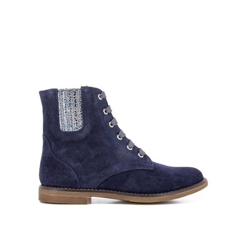 ADOLIE / HIVER 2021 / GINZA NEW BROGUE / VELOUR/MINI LEO + CAOUTCHOUC / NAVY