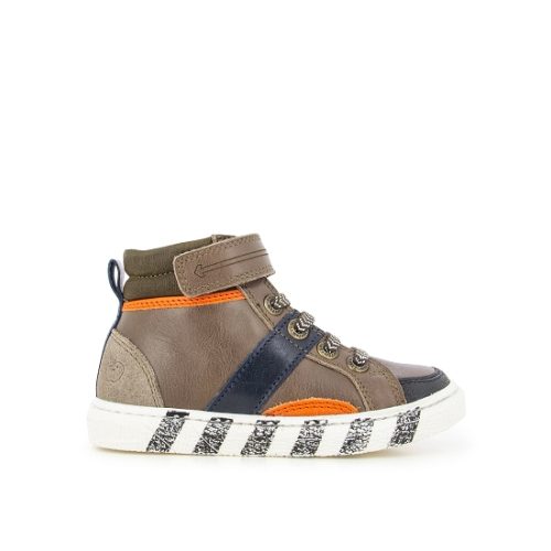 SHOOPOM / HIVER 2021 / WILL BOY / FORMOSA/OCEANIA + CAOUTCHOUC / TAUPE/NAVY/ORANGE
